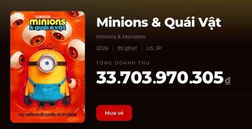 Dự án hoạt hình Minions &amp; Quái Vật ghi nhận mức doanh thu mở màn rực rỡ với hơn 33,7 tỷ đồng thu về tại thị trường Việt Nam. Ảnh: Box Office 