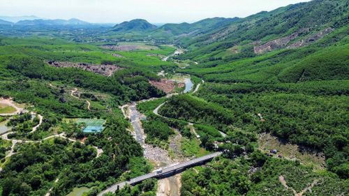 Một góc xã Hòa Vang nhìn từ trên cao. Ảnh: XUÂN SƠN
