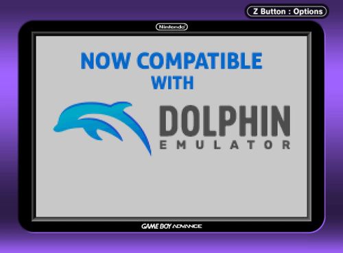 Đồ họa chính thức của GBA Player trên Dolphin.
