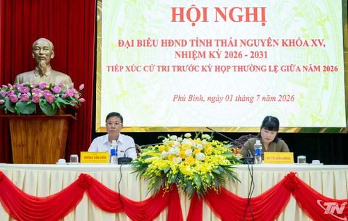 Tổ đại biểu số 2 HĐND tỉnh khóa XV tiếp xúc cử tri xã Phú Bình.