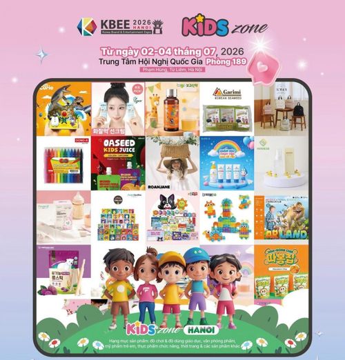 Các sản phẩm dành cho trẻ em và gia đình sẽ được trưng bày tại KIDS Zone. Ảnh: KOTRA.