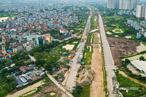 Từ trên cao, tuyến Quốc lộ 6 hiện lên là trục giao thông quan trọng kết nối khu vực Hà Đông với cửa ngõ phía Tây Hà Nội.