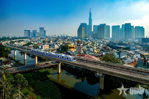 Tuyến Metro Bến Thành - Suối Tiên là bước đột phá, phát triển mạng lưới giao thông hiện đại của TP Hồ Chí Minh trong kỷ nguyên mới. Ảnh: VÕ VĂN HOÀNG