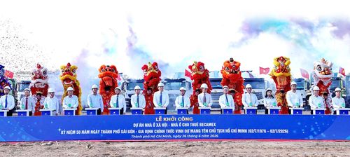Khởi công các dự án nhà ở xã hội chào mừng 50 năm Thành phố mang tên Bác.