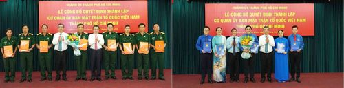 Lãnh đạo TP Hồ Chí Minh trao quyết định thành lập các tổ chức chính trị-xã hội sau sáp nhập.