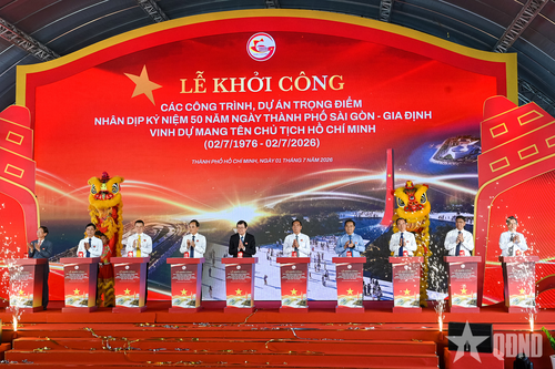 Chào mừng kỷ niệm 50 năm Ngày Thành phố Sài Gòn - Gia Định vinh dự mang tên Chủ tịch Hồ Chí Minh, thành phố đã khởi công nhiều công trình, dự án trọng điểm. 