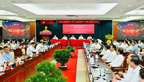  Quang cảnh TPHCM tổ chức hội nghị sơ kết 1 năm mô hình tổ chức tổng thể của hệ thống chính trị thành phố, mô hình chính quyền địa phương 2 cấp vào ngày 28-5-2026. Ảnh: VIỆT DŨNG 