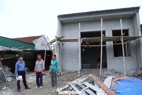Ngôi nhà của gia đình chị Ngọc đang dần hoàn thiện.