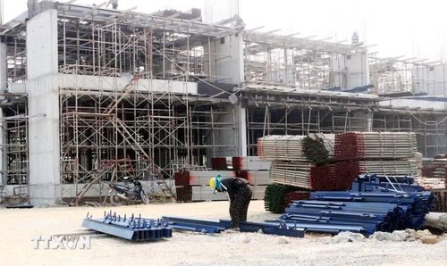 Dự án đầu tư xây dựng khu nhà ở xã hội Phố Cà, xã Thanh Liêm (Ninh Bình) đang được đẩy nhanh tiến độ để hoàn thành trong năm 2026. (Ảnh: Nguyễn Chinh/TTXVN)