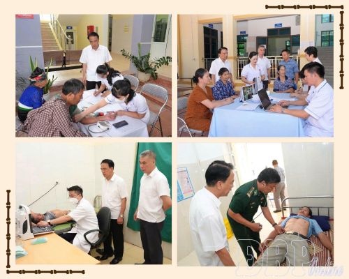  Lãnh đạo Sở Y tế kiểm tra công tác khám bệnh miễn phí cho người dân tại xã Thanh Yên.