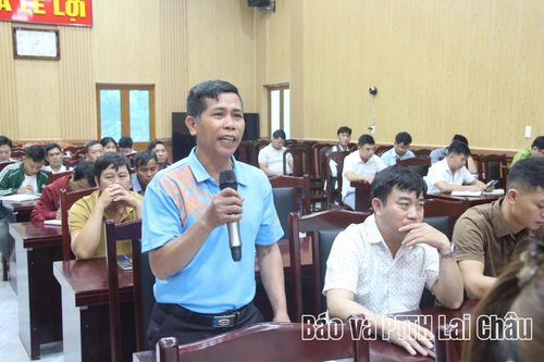 Cử tri xã Lê Lợi kiến nghị các cấp quan tâm xem xét các vấn đề liên quan đến đời sống nhân dân.