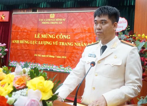 Đại diện thế hệ trẻ Phòng Trọng án, Thiếu tá Vũ Sỹ Đạt bày tỏ sự quyết tâm, sẵn sàng nhận và hoàn thành xuất sắc mọi nhiệm vụ được giao.