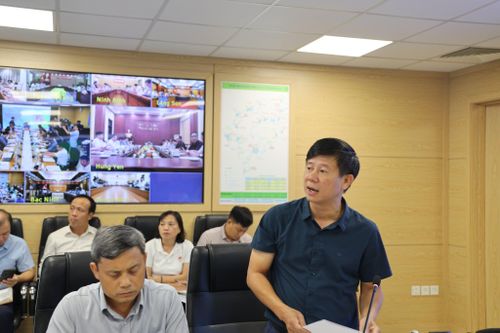 Cục trưởng Cục Quản lý đê điều và Phòng chống thiên tai Phạm Đức Luận thông tin tình hình sẵn sàng ứng phó bão số 1, chiều 3-7