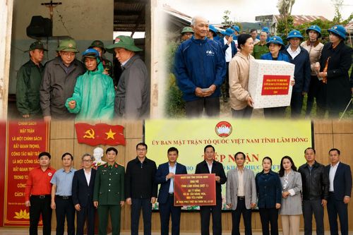 Chính phủ, Ủy ban Trung ương Mặt trận Tổ quốc Việt Nam và các tỉnh, thành phố sát cánh cùng Nhân dân Lâm Đồng khắc phục hậu quả thiên tai.