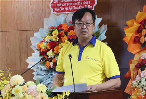 Đại diện Tập đoàn Thủy sản Minh Phú phát biểu tại Hội nghị.