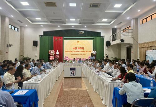 Quang cảnh Hội nghị Hiệu trưởng các trường cao đẳng phía Nam được tổ chức tại Trường Cao đẳng Kỹ thuật Cao Thắng ngày 3/7.