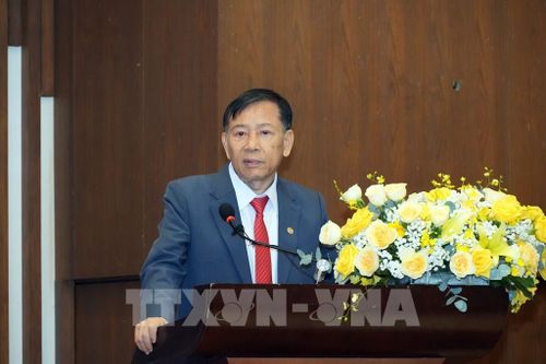 Tiến sỹ Nguyễn Văn Khôi, Chủ tịch Hiệp hội Bất động sản Việt Nam, phát biểu tại Hội thảo. Ảnh: Phạm Minh Tuấn-TTXVN