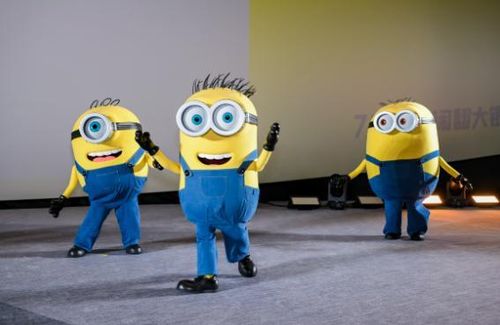 Linh vật Minion trong buổi ra mắt phim tại Trung Quốc. Ảnh: MTime