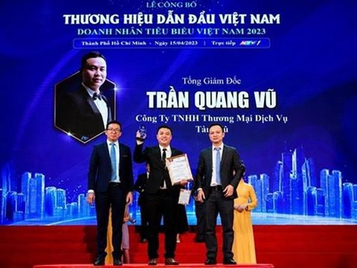 Doanh nhân Trần Quang Vũ vinh dự nhận danh hiệu “Doanh nhân tiêu biểu Việt Nam”
