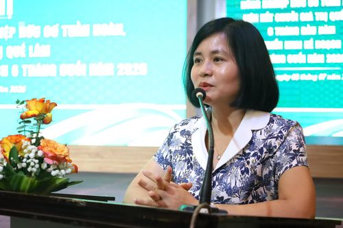 Lãnh đạo Sở Nông nghiệp và Môi trường phát biểu tại hội nghị - Ảnh: Quang Ngọc