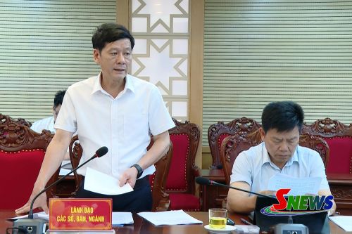 Lãnh đạo Sở Tài chính phát biểu tại buổi làm việc.