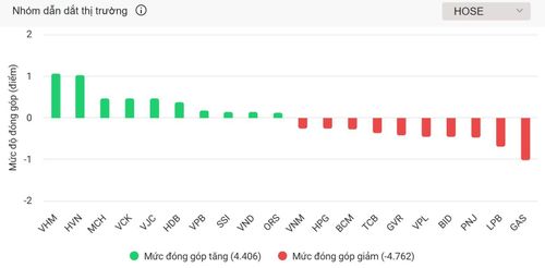 Nhóm cổ phiếu dẫn dắt thị trường phiên 3/7. Ảnh: VNDirect