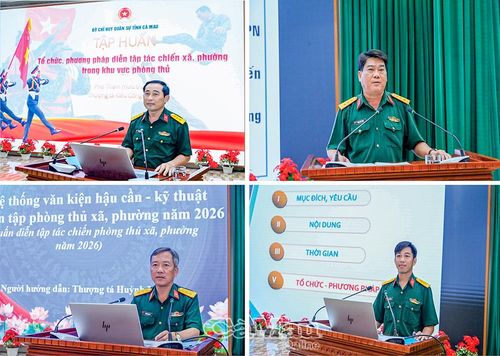 Tổ giáo viên hướng dẫn, thống nhất các nội dung về xây dựng và vận hành hệ thống văn kiện trong diễn tập.