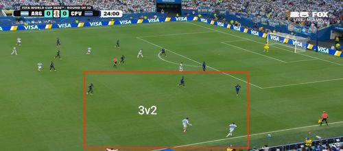 Argentina tấn công biên, nhưng Cape Verde tạo ra khối phòng ngự theo lớp kín kẽ.