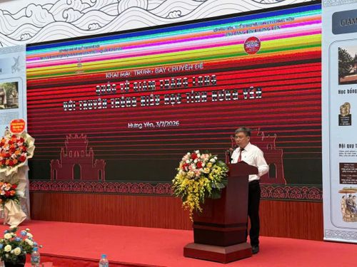 Ông Nguyễn Văn Tú, Phó Giám đốc Trung tâm hoạt động văn hóa khoa học Văn Miếu - Quốc Tử Giám phát biểu.