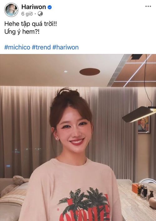 Hari Won đăng clip tập luyện. Ảnh: FBNV
