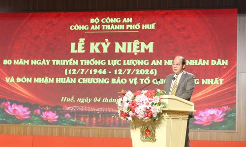 Đồng chí Nguyễn Văn Mạnh, Phó Chủ tịch UBND TP Huế phát biểu tại lễ kỷ niệm.