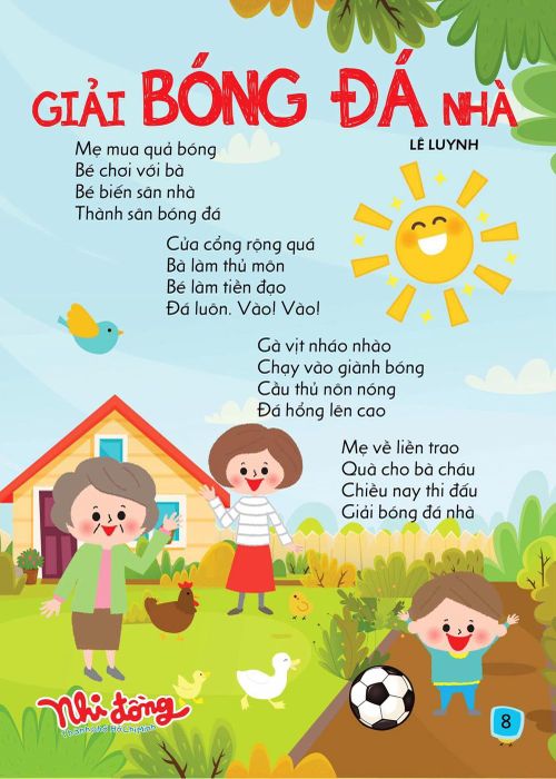 Một bài thơ về bóng đá thiếu nhi của Lê Luynh