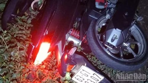Chiếc xe mô-tô của nạn nhân điều khiển.