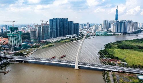 Một góc Thành phố Hồ Chí Minh nhìn từ trên cao.
