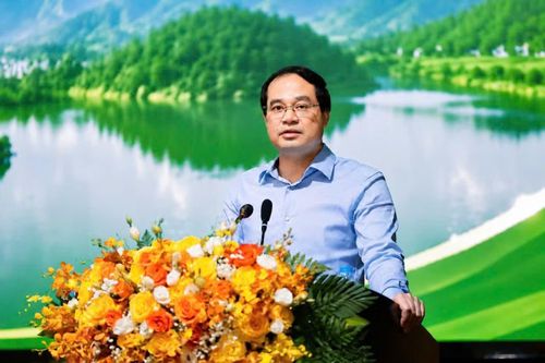 Ông Trịnh Xuân Trường - Bí thư Tỉnh ủy Thái Nguyên - phát biểu tại chương trình.
