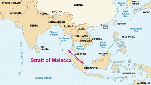 Eo biển Malacca. Ảnh: Wikimedia Commons.