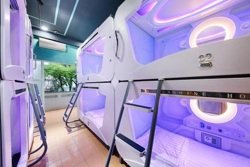 Phòng dorm tại cơ sở lưu trú Nắng Capsule Hostel, phường Hải Châu, Đà Nẵng. Ảnh: Nắng Capsule cung cấp
