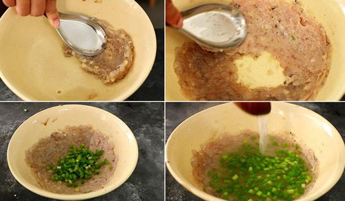 Đầu bếp sẽ phết từng lớp chả trực tiếp lên thành tô rồi chan nước dùng đang sôi để chả chín ngay tại chỗ. (Ảnh: Bách Hóa xanh)