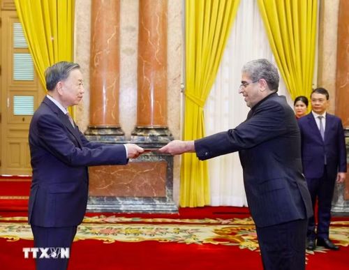 Tổng Bí thư, Chủ tịch nước Tô Lâm tiếp Đại sứ Iran. Ảnh: TTXVN