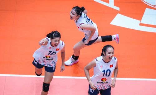 Đội tuyển bóng chuyền nữ U18 Việt Nam thi đấu áp đảo trước U18 Mông Cổ tại Giải bóng chuyền nữ U18 châu Á 2026. Ảnh: Bóng chuyền Việt Nam.
