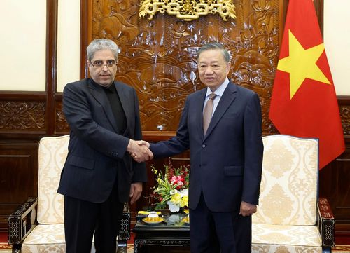 Tổng Bí thư, Chủ tịch nước Tô Lâm với Đại sứ Iran Akbar Ghasemi Ali Abadi. Ảnh: TTXVN