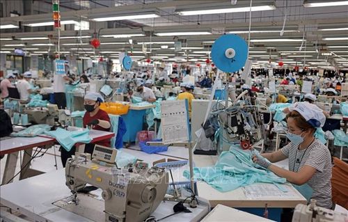 Công ty May Tiến Thuận (Tổng Công ty Cổ phần May Việt Tiến, tỉnh Khánh Hòa) đầu tư nhiều máy móc hiện đại để gia tăng sản lượng và chất lượng sản phẩm. Ảnh: Trần Việt/TTXVN