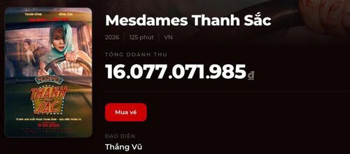 Doanh thu của Mesdames Thanh Sắc sau hơn 2 tuần ra rạp. (Ảnh: Chụp màn hình)