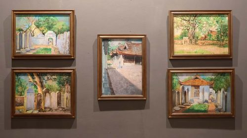 Triển lãm quy tụ tác phẩm đến từ nhiều thế hệ nghệ sĩ khác nhau khắc họa Văn Miếu - Quốc Tử Giám.