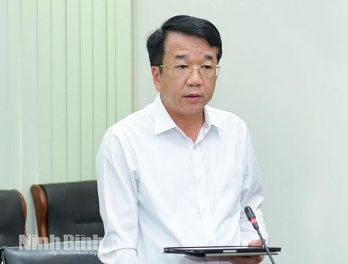 Đồng chí Nguyễn Thanh Bình, Phó Bí thư Tỉnh ủy, Chủ tịch UBND tỉnh phát biểu thảo luận tại tổ số 4.