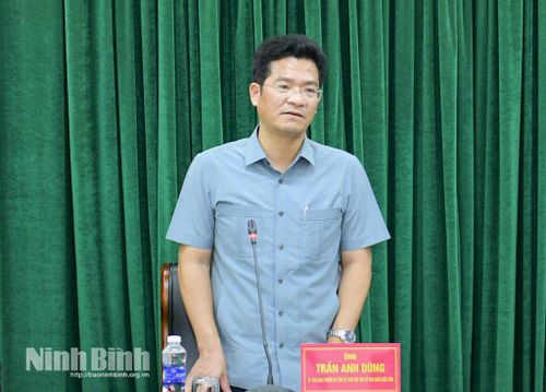 Đồng chí Trần Anh Dũng, Ủy viên Ban Thường vụ Tỉnh ủy, Phó Chủ tịch UBND tỉnh phát biểu thảo luận tại tổ số 4.