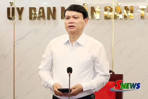 Đồng chí Đặng Ngọc Hậu, Phó Chủ tịch UBND tỉnh phát biểu tại cuộc họp.