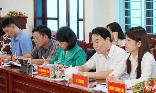 Các đại biểu dự buổi làm việc.