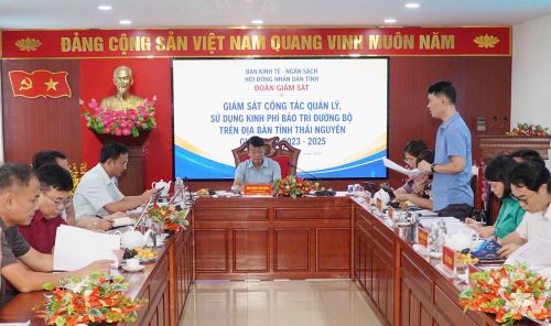 Đoàn giám sát làm việc với Sở Tài chính và Sở Xây dựng.