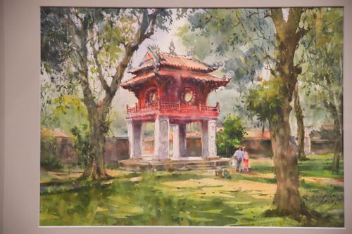 Triển lãm như một lát cắt về nghệ thuật xoay quanh một đối tượng xuyên suốt qua các giai đoạn lịch sử là Quốc Tử Giám